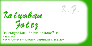 kolumban foltz business card